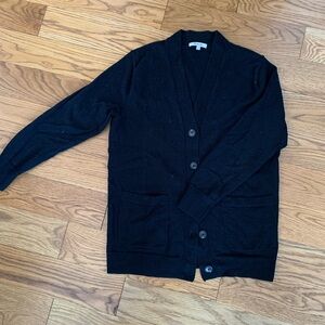 Madewell Black V-Neck Button Cardigan